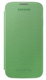 Samsung Flip - Funda para móvil Galaxy S4 (Con tapa, protección del terminal, sustituye a la tapa trasera), verde