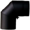 Jeremias Bogen 90° m. Tür starr 120mm schwarz, FERRO1407120