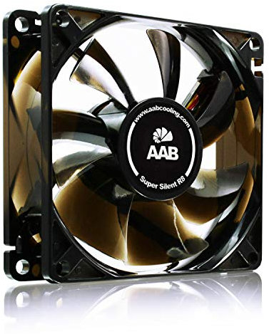 AABCOOLING Super Silent R8 - Un Silencioso y Muy Efectivo Ventilador 80mm con Adaptador de Bajo Ruido, Fan PC, Ventilador 12V Coche, Ventilador de Portatil, 33-25 m3/h, 1600-1200 RPM 8,9 dB (A)