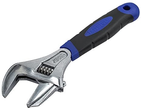 Faithfull Wide Mouth Adjustable Wrench Spanner 200mm (8in) 46mm Cap Reversable Jaw
