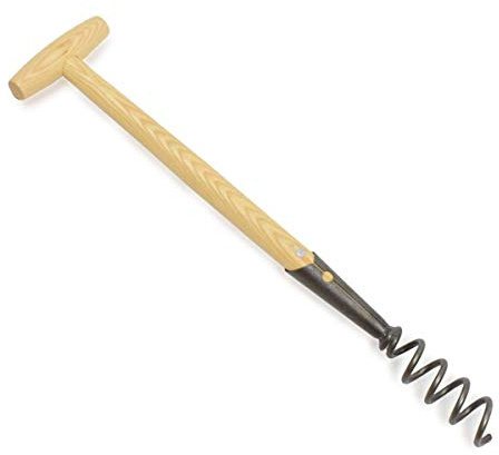 Löwenzahnstecher Eschenholz 56 cm - handgeschmiedet in Deutschland | Aus Stahl mit ergonomischem Holzstiel, handgeschmiedet in Deutschland