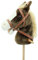 Sweety Toys 6410 Steckenpferd Miss Chocolate mit Beiger Mähne- Funktion Galoppgeräusch und Pferdegewieher