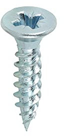 TIMCO Twin-Threaded Woodscrews - PZ - Double Countersunk - 12 x 1 - Zinc Plated - Box of 200