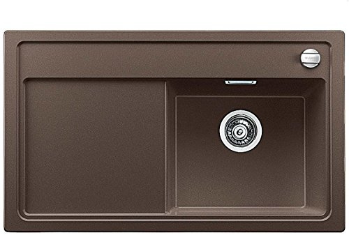 BLANCO 519260 Zenar 45 S Fregadero de Cocina, Color Granito de SILGRANIT PuraDur, café, Incluye Tabla de Cortar de Cristal, Lavabo Derecho, Cafe, 45 cm Unterschrank - Becken rechts