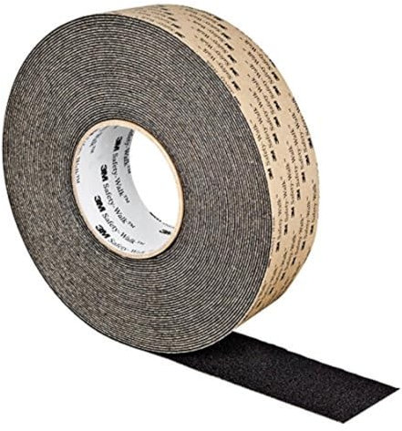 3M Safety-Walk Slip Resistant Resilient Medium Tape 300 Series, Black, 25 mm x 18.3 m, 1/Case