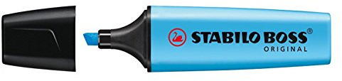 Stabilo Boss Original Highlighters Pack of 12 Rechargeable Paste (2 – 5 mm Blue