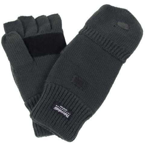 MFH Handschuhe Strick Ohne Finger Zugleich Fausthandschuh, oliv, M