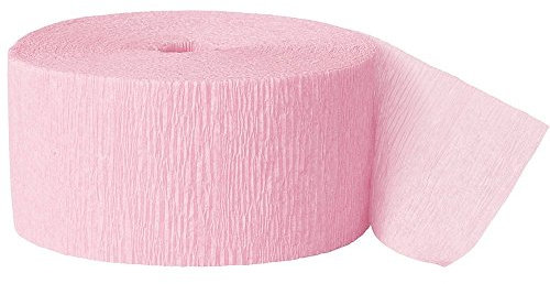 Krepp-Papier Party-Papierschlange - 24 m - Hellrosa, Pastellrosa, 81ft