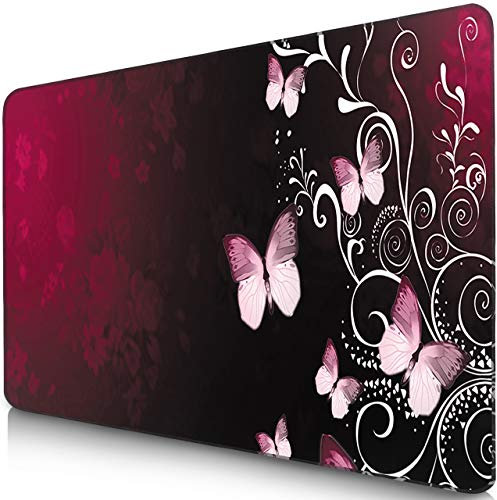 Sidorenko Gaming Mauspad - 280 x 200 mm - Mouse Pad mit Vernähte Kanten - Rutschfester Mousepad mit Einer speziellen Oberfläche verbessert Geschwindigkeit und Präzision - Maus Pad in rot