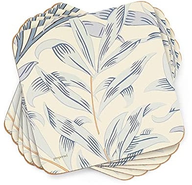 Portmeirion Home & Gifts Dessous de Verre en Forme de Saule Bleu S/6 (s), Tissu Multicolore