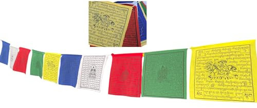 Hands Of Tibet Large Cotton Tibetan Prayer Flags Wind Horse Green Tara Buddha Of Compassion Medicine Buddha Guru Rinpoche 10
