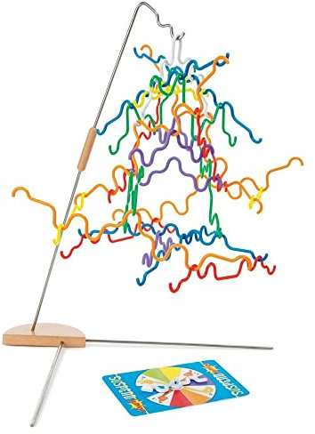 Melissa & Doug Suspend Junior, 31-Piece Balance Game with Colorful Rods & Spinner, Family Game for Kids Age 4 Plus