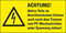 LEMAX® Kombi-Warnschild Achtung! Aktive Teile können auch..., Folie, 52x26 mm, 10/Bogen