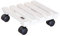 Wagner Soporte con Ruedas para Plantas Nature 25 x 25 x 8 cm I Carro para Flores para Uso Interior I Madera Maciza de Haya FSC®, Blanco I Capacidad de Carga 100 kg I 20082501