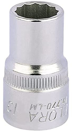 Draper 24583 Elora Bi-Hexagon Socket, 1/2 Square Drive, 13mm, Blue
