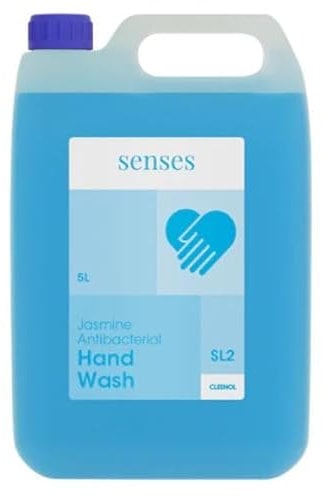 Cleenol Senses Antibacterial Liquid Soap, Blue, 5 Litres, Packaging May Vary