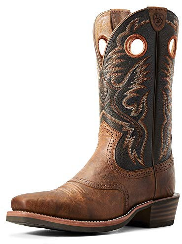 Ariat da Uomo 2227 Stivali da Cowboy, Marrone Oliato Rowdy, 7 D US, Marrone