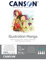 CANSON Illustration Manga, glattes Papier, 250 g/m², an der kurzen Seite geleimter Block, DIN A3, 29,7 x 42 cm, Weiß, 12 Blatt