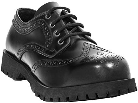 Boots & Braces Shoes 4-Hole Budapest Black, Black, UK 4