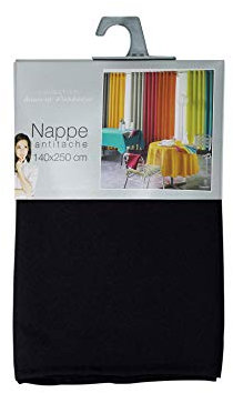 NAPPE RECTANGLE 140 x 300 CM POLYESTER UNI ESSENTIEL NOIR