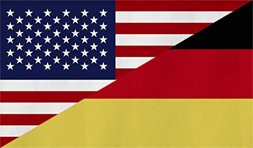 Flagge Großformat 250 x 150 cm wetterfest Fahne in 18 verschiedenen Ausführungen mit ösen Farbe USA/Deutschland