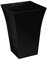 CrazyGadget® Large Milano Tall Planter Square Plastic Garden Flower Plant Pot Gloss Finish (1, Black)