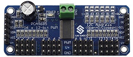 SunFounder PCA9685 16 Channel 12 Bit PWM Servo Driver kompatibel mit Arduino and Raspberry Pi (MEHRWEG)