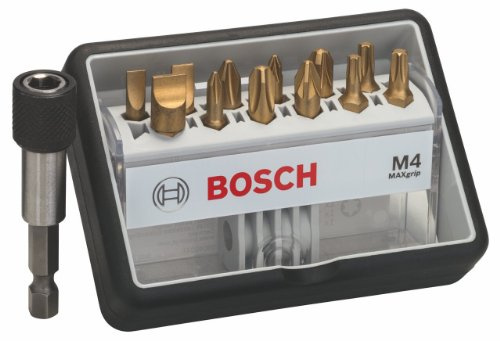 Bosch Zubehör 2607002580 12+1tlg. Robust Line Schrauberbit-Set M Max Grip 25 mm, 12+1tlg.