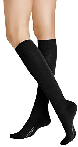 Hudson Damen Kniestrümpfe Relax Cotton wärmend Black 0005 35-38