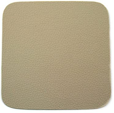 ASA 7831420 Glasuntersetzer - Untersetzer 4 er Set - Stone/Beige - Kunstleder 10 x10 cm