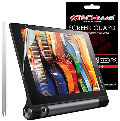 TECHGEAR [3 Stück Displayschutz für Lenovo Yoga Tablet 3 8 (8,0 zoll) - Ultra Klare Schutzfolie für Lenovo Yoga 3 8,0 mit Reinigungstuch + Applikationskarte