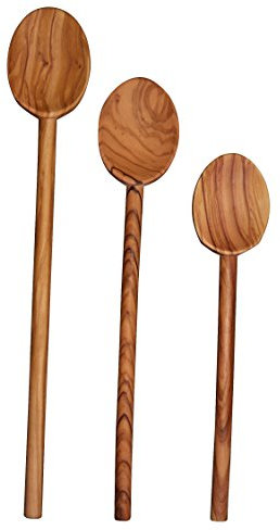 Scanwood Olive Wood Spoon (3 Cooking) Spoon Set 10 12 14 Brown