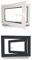 Kellerfenster - Kunststoff - Fenster - innen weiß, außen anthrazit - BxH: 80 x 40 cm - 800 x 400 mm - DIN Links - 3 fach Verglasung - 60 mm Profil