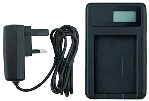 Mains Battery Charger for Sony HDR-PJ540E, HDR-PJ580, HDR-PJ600, HDR-PJ610E, HDR-PJ620, HDR-PJ650, HDR-PJ675 Camcorder - Smart Display for Accurate Battery Charge Status