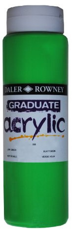 Daler-Rowney Graduate - Pintura acrílica (bote de 500 ml), color verde hoja