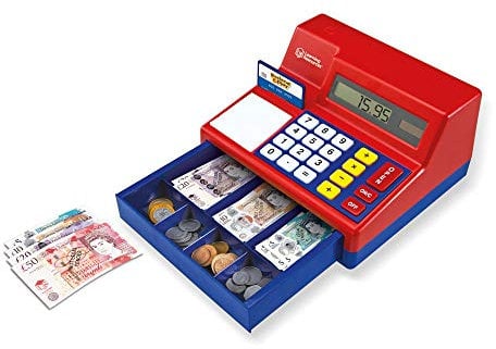 Learning Resources Registratore di Cassa con sterline finte Pretend & Play