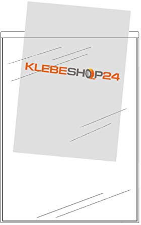 KLEBESHOP24 SICHTHÜLLEN SELBSTKLEBEND | Schmale Seite offen | DIN A5 | 100 Stück