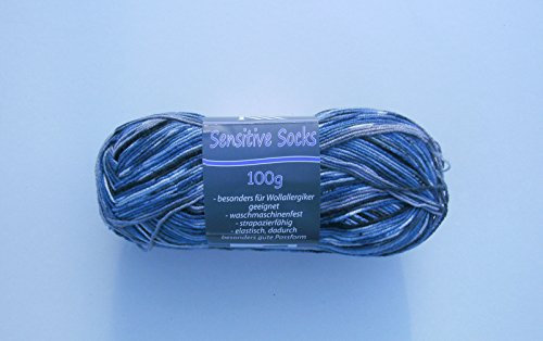 100 gr. Sensitive Socks Farbe 0001, 4-fädig, KKK, Brandneu, Online, Frühjahr 2016, Strumpfwolle, Sockenwolle
