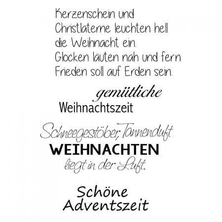 efco Stempel Clear Weihnachten 9 A7 / 74 x 105 mm 4 - teilig transparent