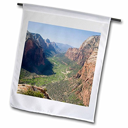 3dRose FL_94808_1 Utah Zion Np Angels Landing Virgin River US45 Jwi0372 Jamie and Judy Wild Garden Flagge, 30,5 x 45,7 cm