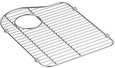 KOHLER 5133-ST Hartland Stainless Steel Sink Rack for Left-Hand Bowl, 13-1/8 x 16-7/8, Fits in KOHLER Hartland Sink