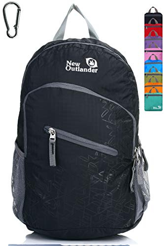 Outlander Ultraleichter, verstaubarer, wasserabweisender Reiserucksack, Wander-Rucksack, Tagesrucksack, handlich, faltbar, Camping, Outdoor-Rucksack