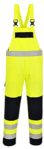 PORTWEST FR63 - Mulitnorm Warnschutz-Latzhose, 1 Stück, S, gelb/marine, FR63YNRS