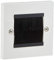 Aerials, Satellites and Cables White Cable Entry/Exit Brush Faceplate for Wall Outlet-Single Gang