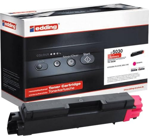 edding Toner EDD-5030 - Magenta - Reichweite 2800 Seiten - Ersetzt Kyocera TK-580M
