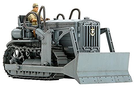 Tamiya 32565 1:48 IJN Komatsu G40 Schubraupe (1) - originalgetreue Nachbildung, Modellbau, Plastik Bausatz, Basteln, Hobby, Kleben, Modellbausatz, Zusammenbauen, unlackiert