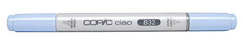COPIC Ciao Marker Typ B - 32, Pale Blue, vielseitiger Layoutmarker, mit einer mittelbreiten und einer Brush-Spitze