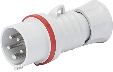 Gewiss GW60020H Niederspannung Schraube Verkabelung Stecker gerade, Hochleistung, IP44/IP54, 6 Referenz, 3p, N + E POLE, 380 V-415 V, 32 A, 50 Hz/60 Hz, rot
