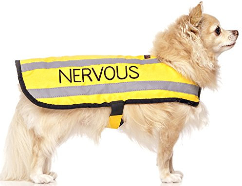 Nervös gelbe Farbe Coded S M L reflektierende wasserdichte Fleece gefüttert warme Hundemäntel verhindert Unfälle durch andere im Voraus warnen (kleine Brust 30-53cm Rückenlänge 30cm)