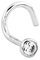 amor Nasenpiercing für Damen, Sterling Silber 925, Zirkonia